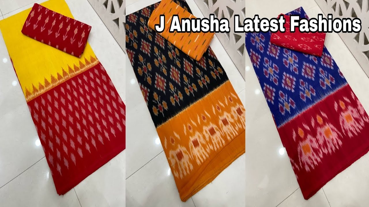 27-02-26 | Summer Special Ikkat Mercerized Pure  Cotton Sarees @JAnushaLatestFashions 👉9493093905.