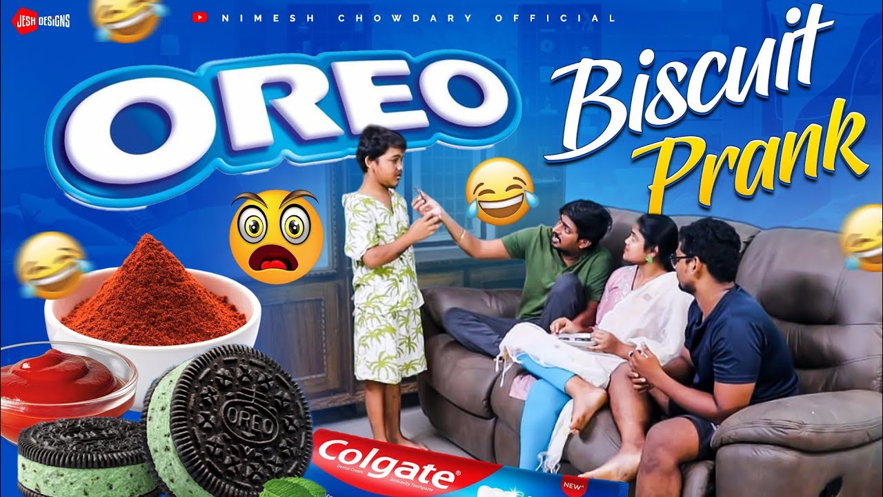 Oreo biscuit Anni andulo paste kaluputhara #vizagpranks #nimeshtalks #nimeshchowdary #oreobiscuit