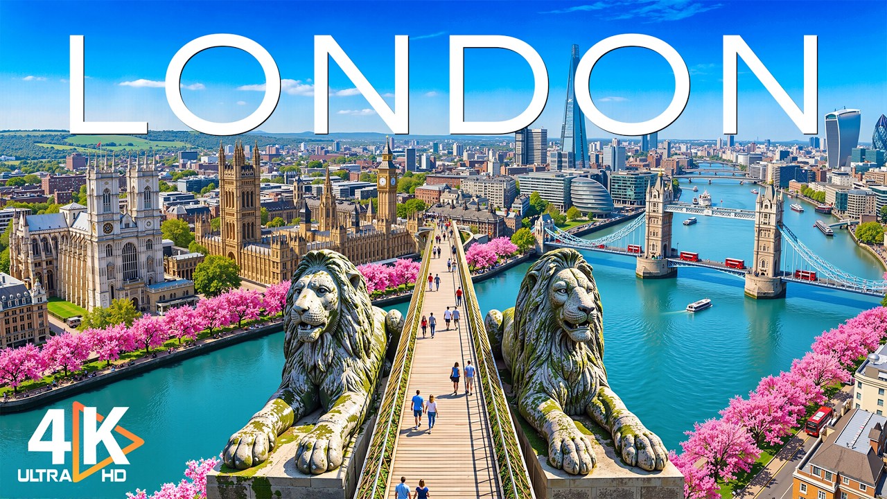 SPRING IN LONDON 4K 🇬🇧 Hidden Beauty of the British Capital - Big Ben, Thames & Tower Bridge