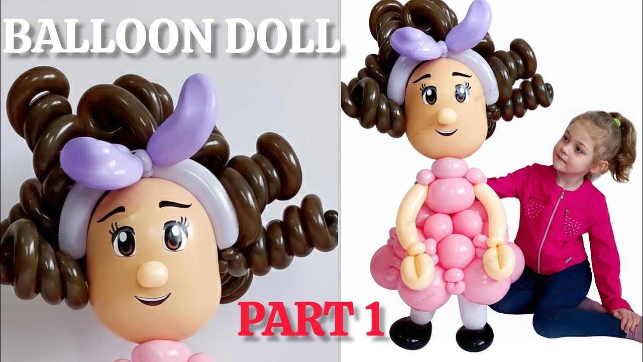 How to Make a Balloon Doll Head . Step-by-Step Tutorial (Part 1)