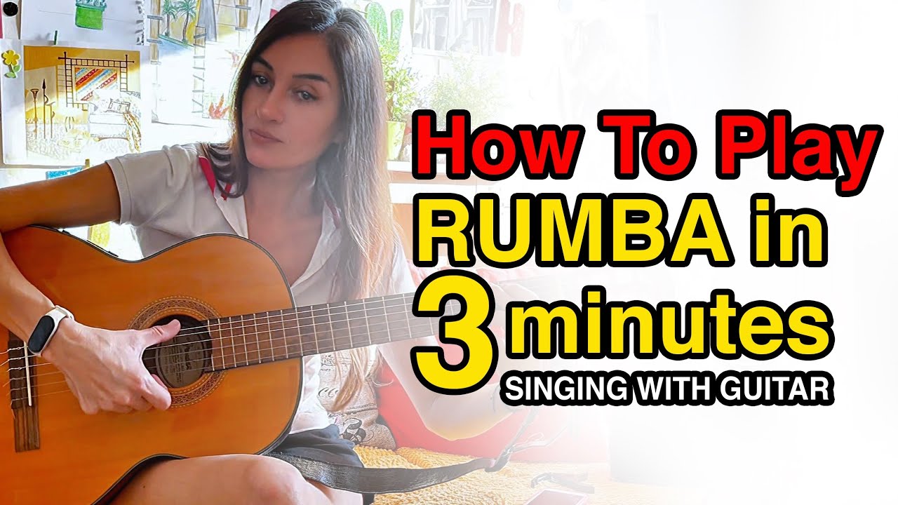 How to play rumba for Beginners | Easy Guitar Lesson (Part 1) بكرا بتشرق شمس العيد صباح