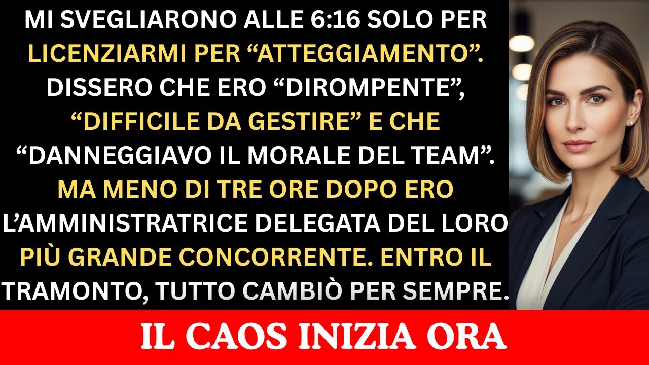 Licenziato alle 6:16 per “problemi di atteggiamento”, alle 11:49 ero CEO del concorrente