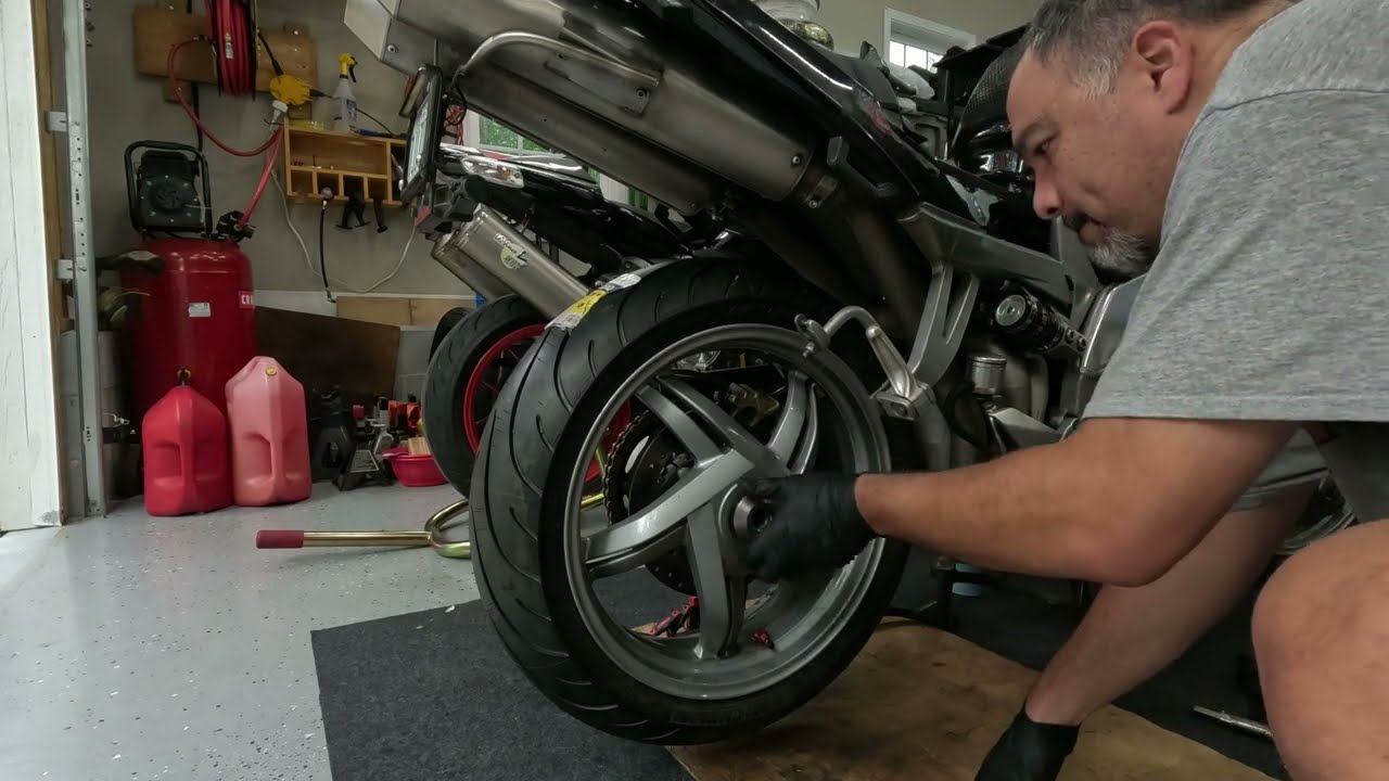 Aprilia Futura Rear Wheel Removal and Installation
