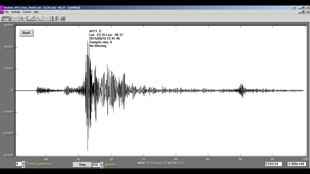 Sism&oacute;grafo registra ondas s&iacute;smicas chegando a S&atilde;o Paulo
