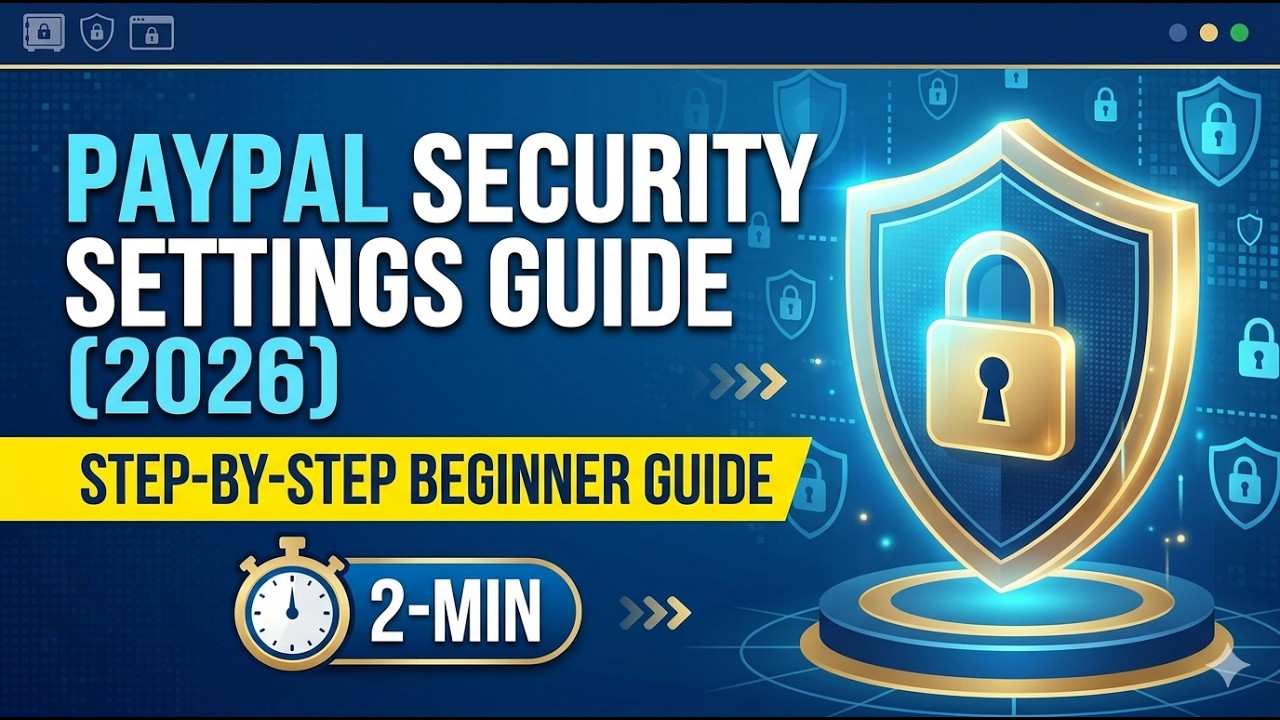 PayPal Security Settings Guide 2026 Step by Step Beginner Guide 2 Min