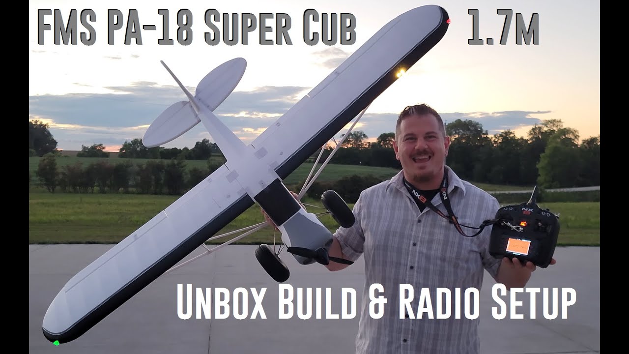 FMS - PA-18 Super Cub - 1.7m - Unbox, Build, & Radio Setup