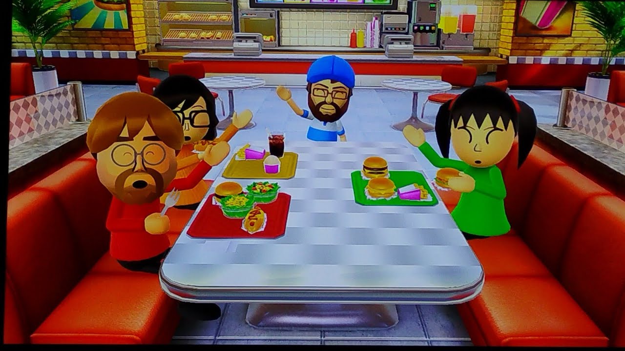 Wii Party 🎉 U Feed Mii - Burger 🍔 Joint 
