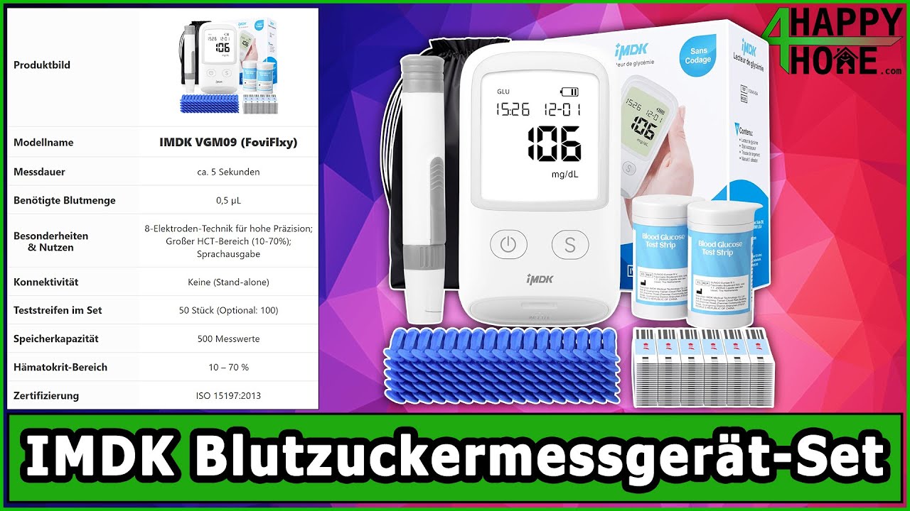 IMDK - Blutzuckermessger&auml;t-Set (VGM09) | Produktvorstellung (+Vergleich)