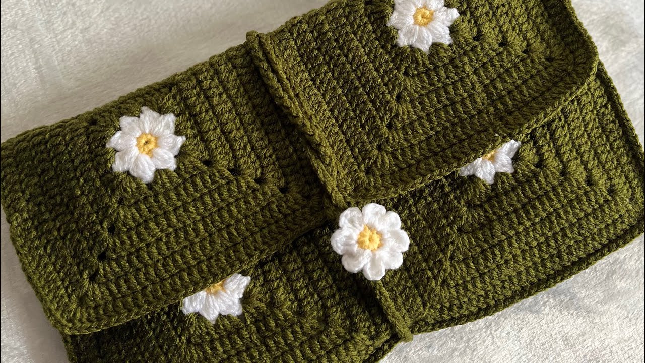 Bolso para libros a crochet-Tutorial completo