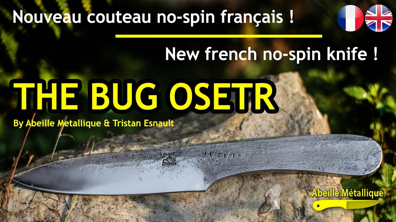 Couteau de lancer no-spin - Forgé en France - BUG OSETR