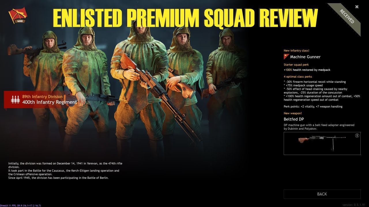 Belt Fed DP Premium Squad Review
