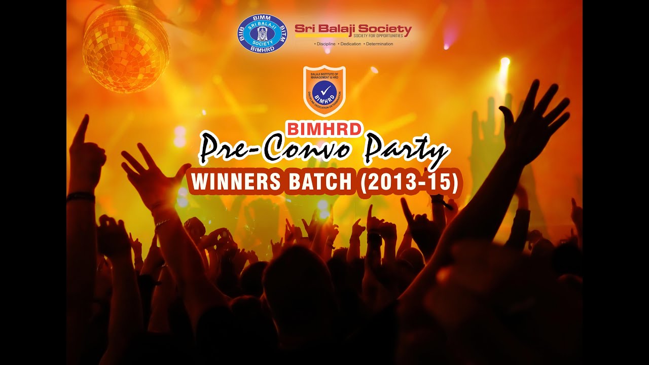 PRE-CONVOCATION BIMHRD WINNERS BATCH 2013-15