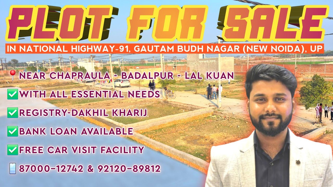 Delhi-Noida मे पक्की रजिस्ट्री और दाख़िल ख़रिज के साथ, Plot ख़रीदे | Near Chapraula-Badalpur💕