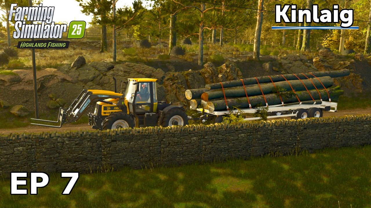 Starting A Big Project In The Forest I Highlands Fishing Expansion Episode 7 - Farming Simulator 25