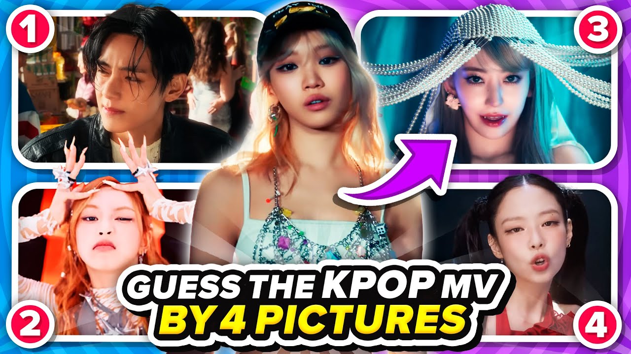 GUESS THE KPOP MV BY 4 PICTURES 📸❤️‍🔥 Kpop Quiz 2024 🎵