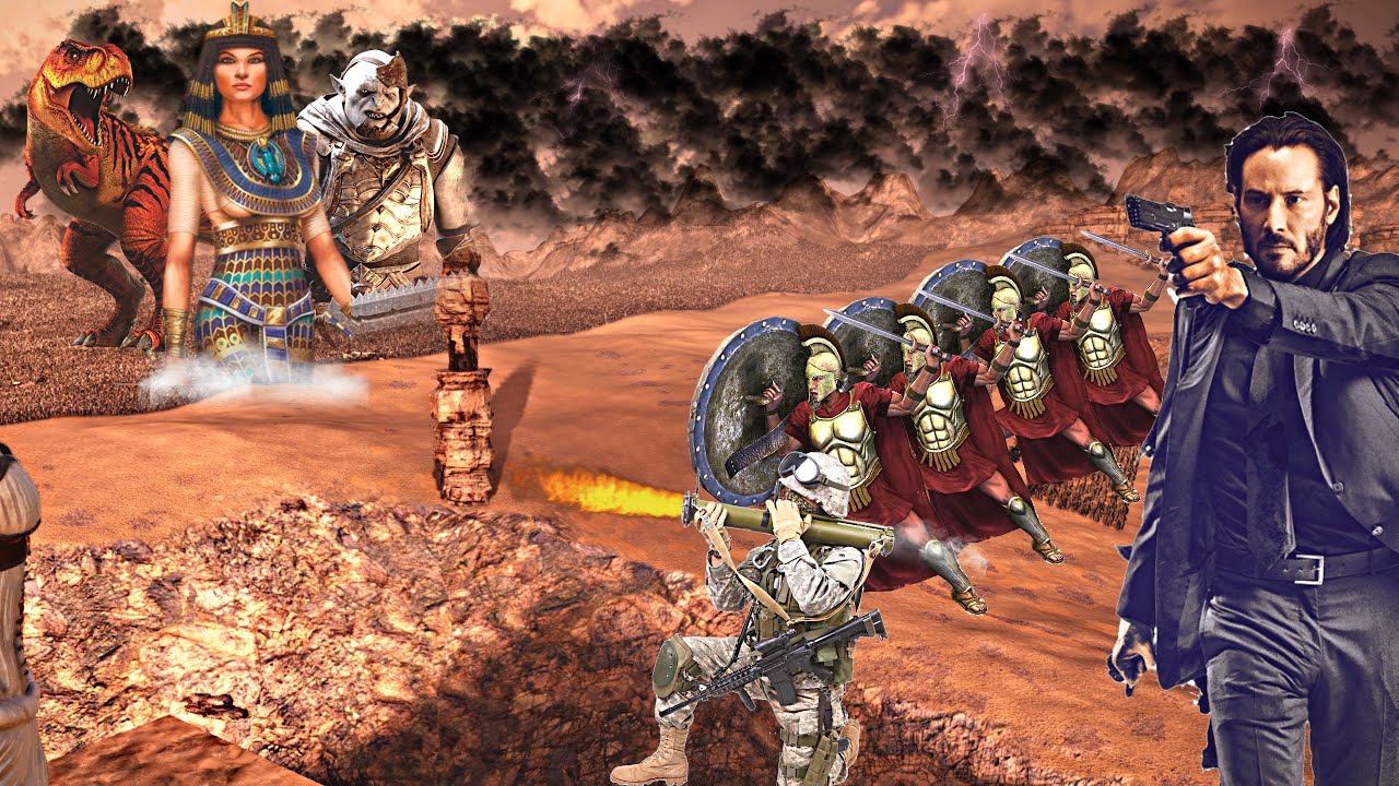 3,500,000 DARK ARMY IS ATTACKING THE TEMPLE THAT JOHN WICK IS PROTECTING - Epic Battle Simulator 2