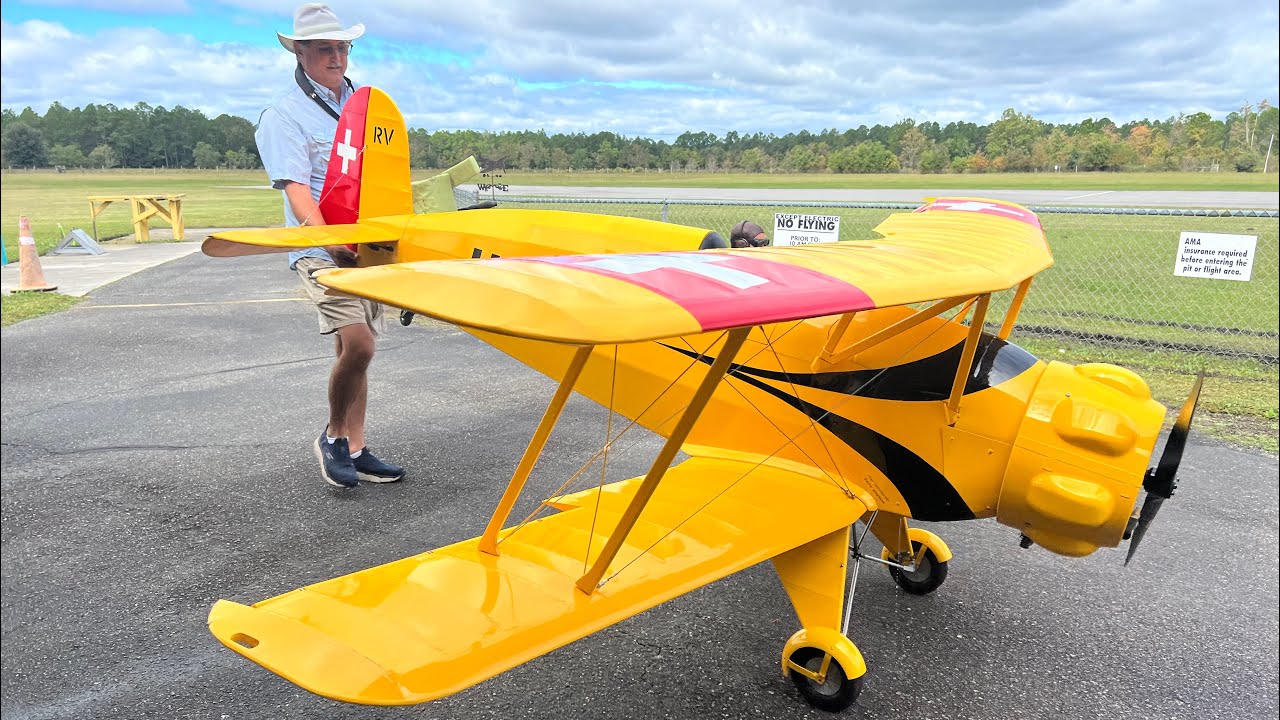 Bucker Jungmeister with a Moki radial engine. #aviation #airplane #rcaircraft #rcplane #rcairplane 