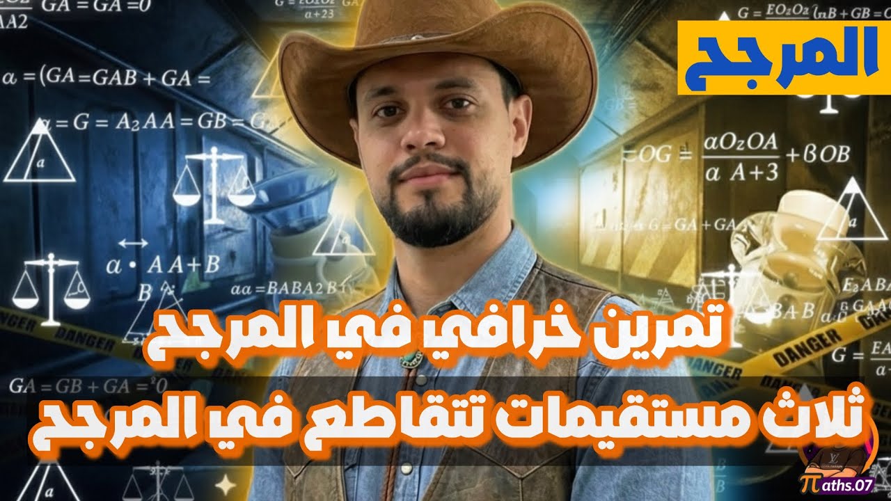 المرجح ثانية ثانوي  || تمرين 02 إثبات أن ثلاث مستقيمات تتقاطع في المرجح