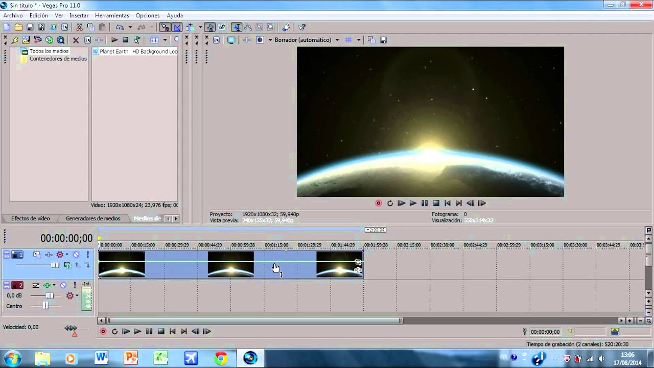 Como cambiar la velocidad de un video con Sony Vegas Pro11
