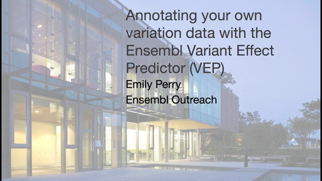 Annotating your own variation data with the Ensembl Variant Effect Predictor VEP