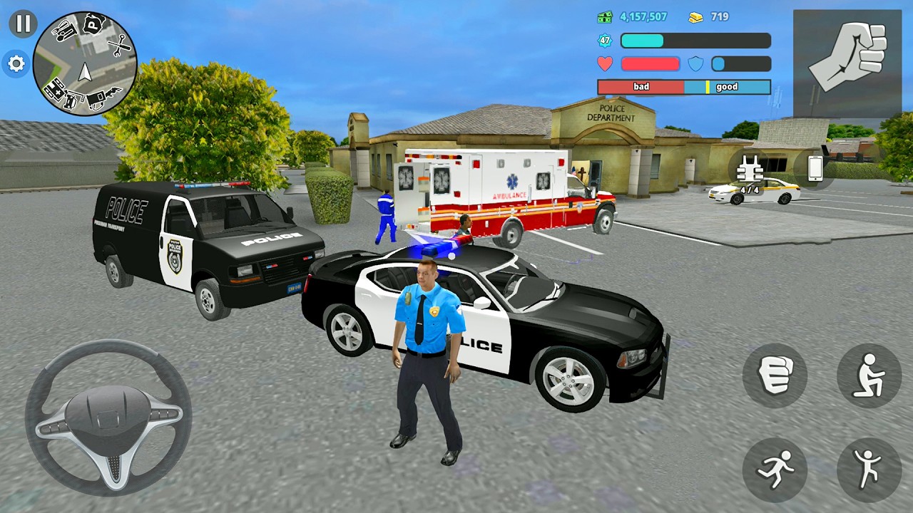 Police and Firetruck Vehicles Drive in Cop Simulator - Sheriff Officer 10 - Android Gameplay