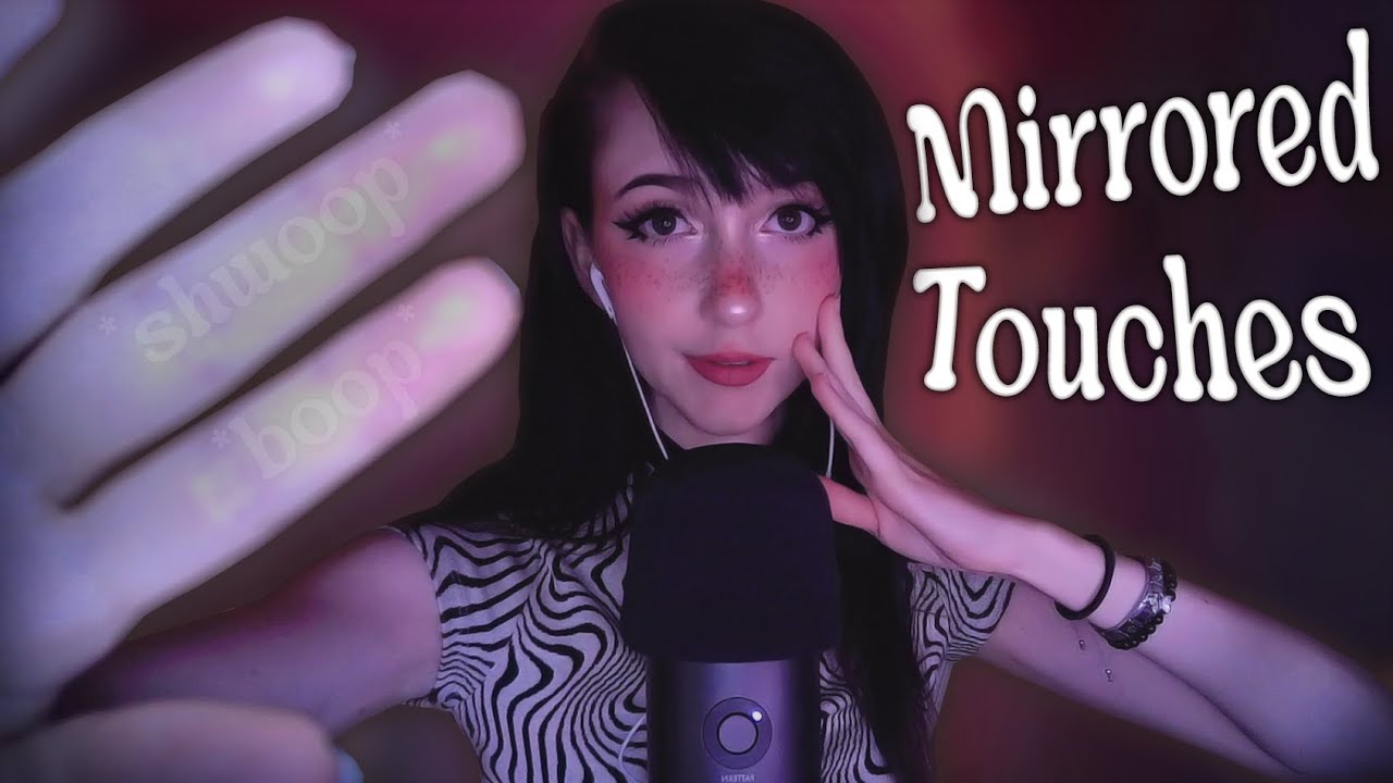ASMR ☾ making you sleepy with Mirrored Touch ✨ tongue clicking, shh, boop...💜