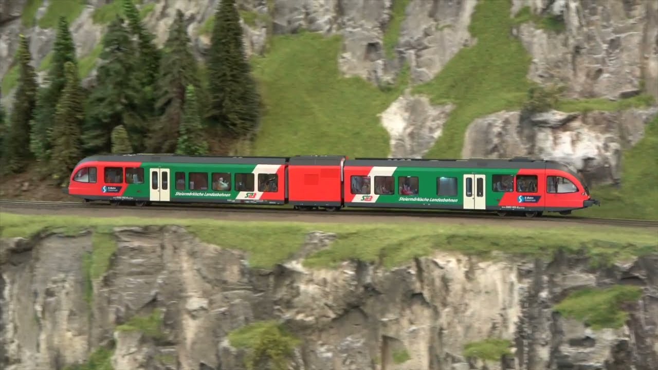 Besuch der Modellbahnanlage im Herzen von Deutschlandsberg, Modellbahn H0, Maßstab 1:87.