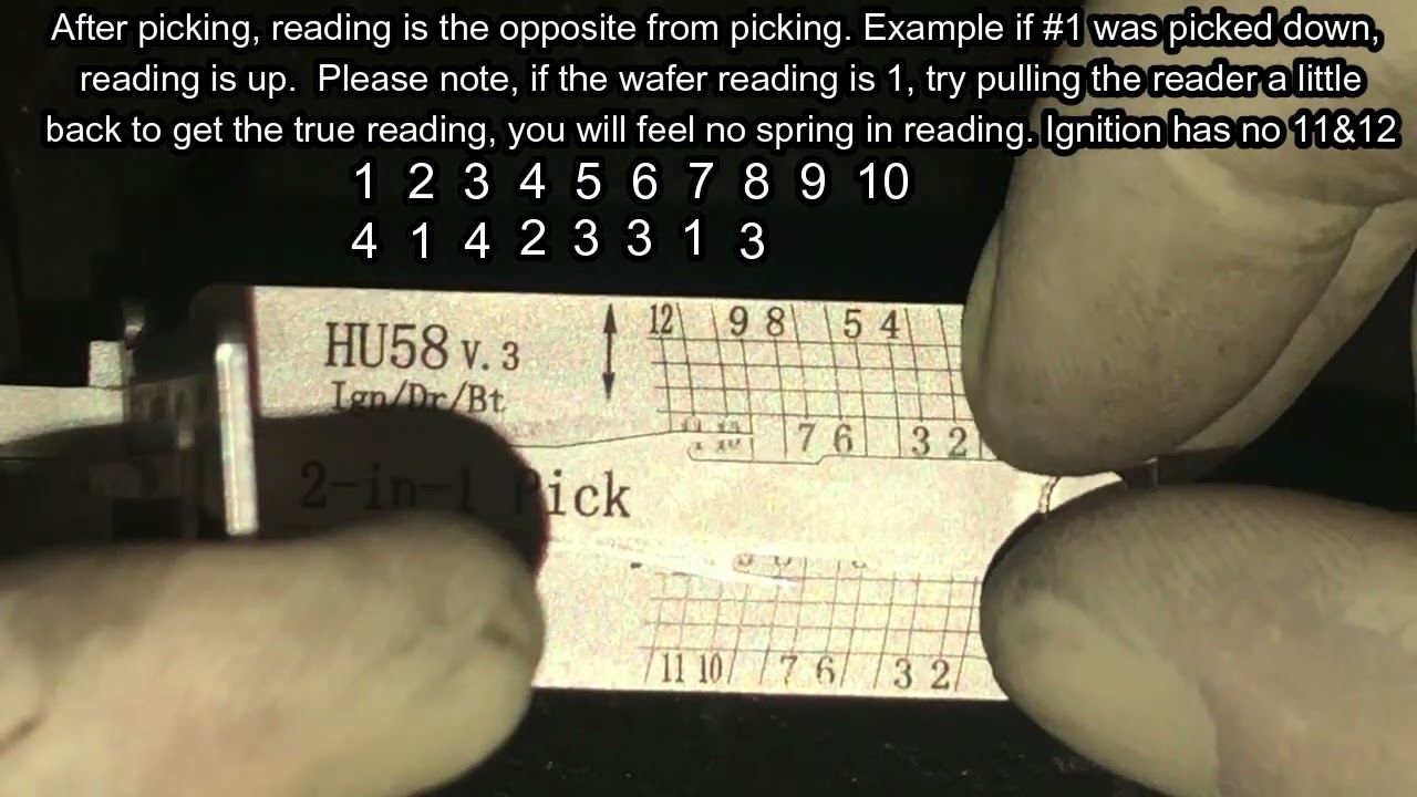 LISHI HU58 IGNITION PICKED AND DECODED W/INSTACODE