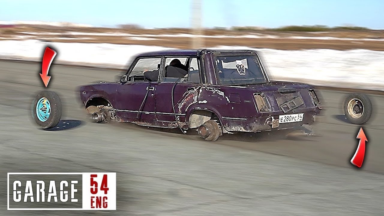 We pop all 4 wheels off a moving car