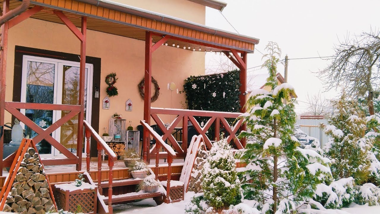 Уютный Снежный День ❄️Зимний Сад🌲Реконструкция Хоз Блока Готовлю Зелёное Масло 🔥Голубцы. Десерт