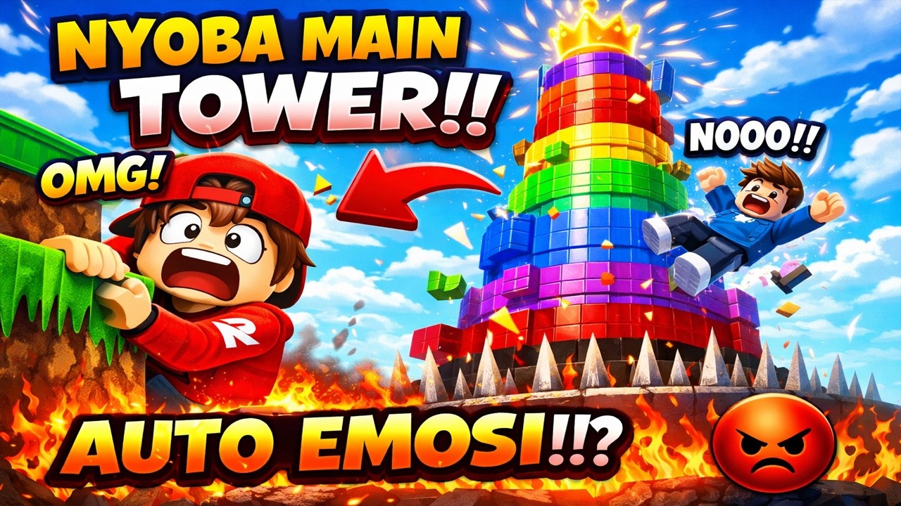 TOWER ROBLOX PALING NYEBELIN!! SEKALI SALAH LANGSUNG JATUH 😡