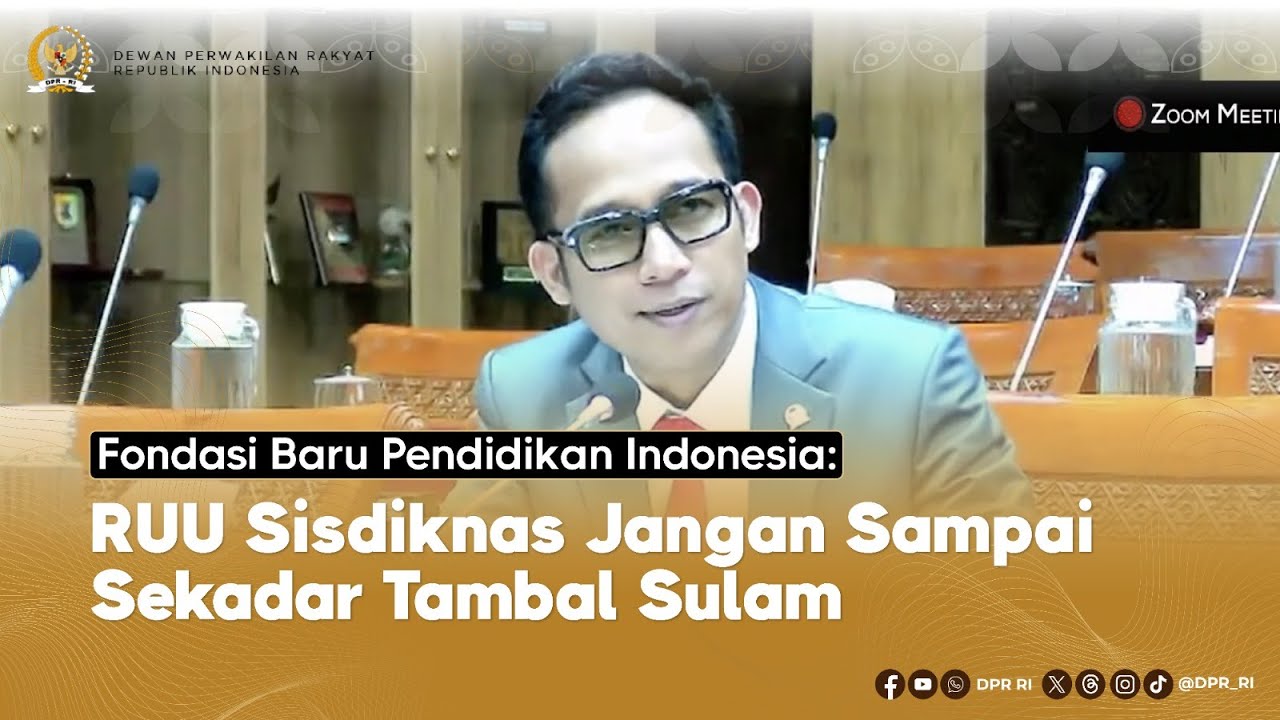 FONDASI BARU PENDIDIKAN INDONESIA, RUU SISDIKNAS JANGAN SAMPAI SEKADAR TAMBAL SULAM