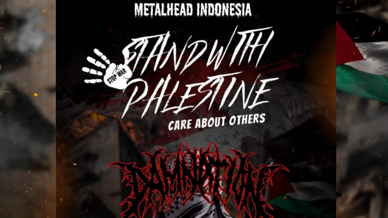 DAMNATION - Metalhead Indonesia - stand with Palestine - jogjakarta
