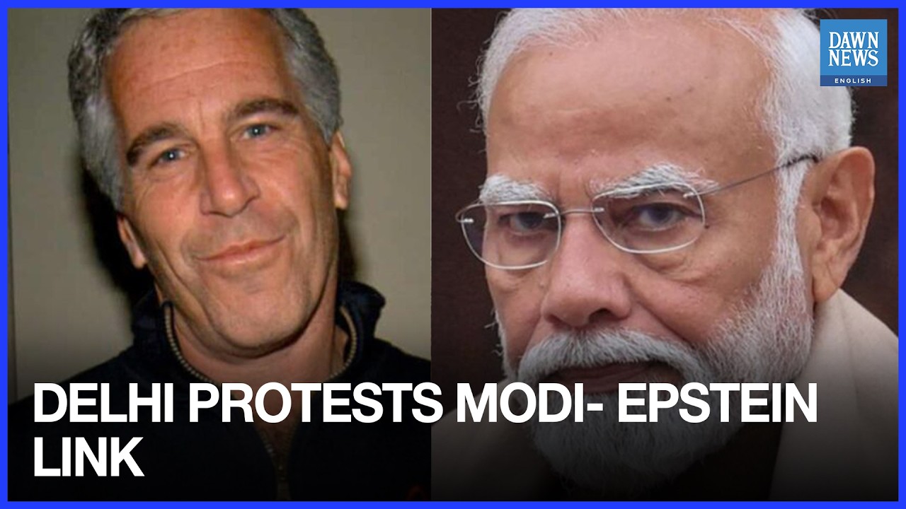 Protests Erupt in New Delhi Over Modi’s Name in Epstein Files | Dawn News English