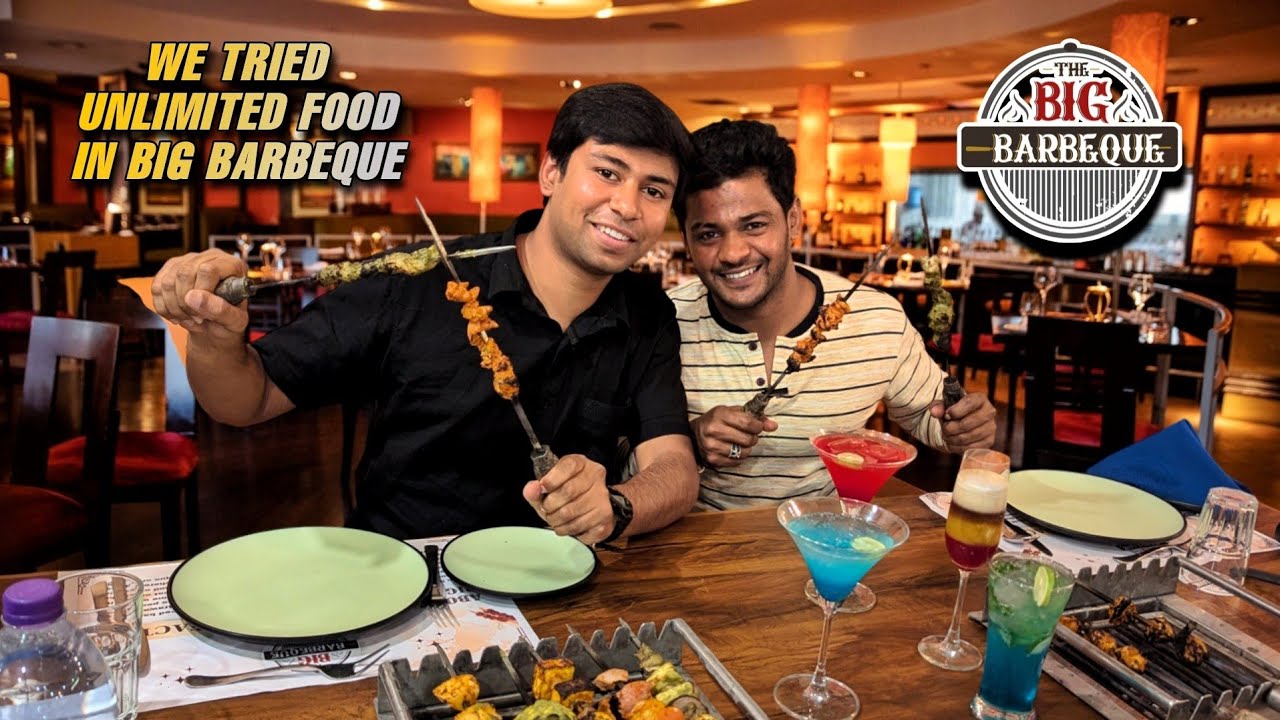 Bangalore unlimited BBQ buffet in big barbeque we tried everything possible they have 150+ varieties