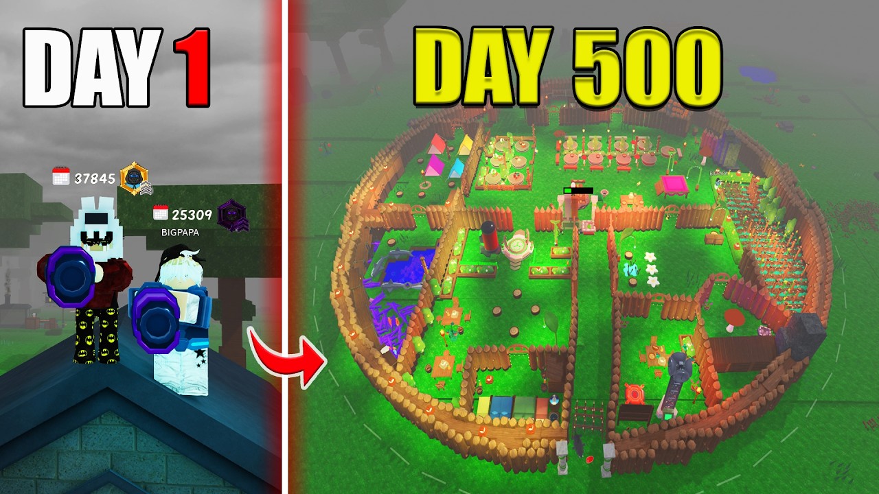 500 Days to build the STRONGEST BASE in 99 Nights in the Forest