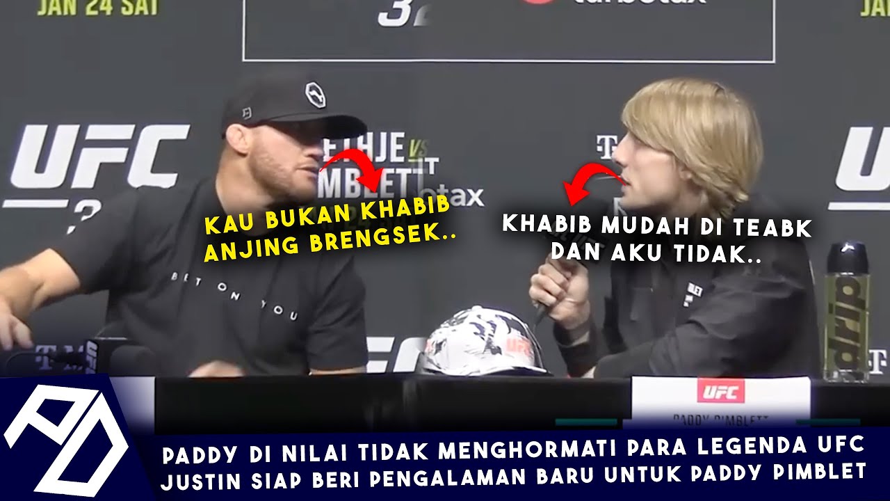 JUSTIN GEATHJE TERBALUT EMOSI! PADDY SEBUT DIRINYA BERBEDA DENGAN KHABIB (Sub Indo)