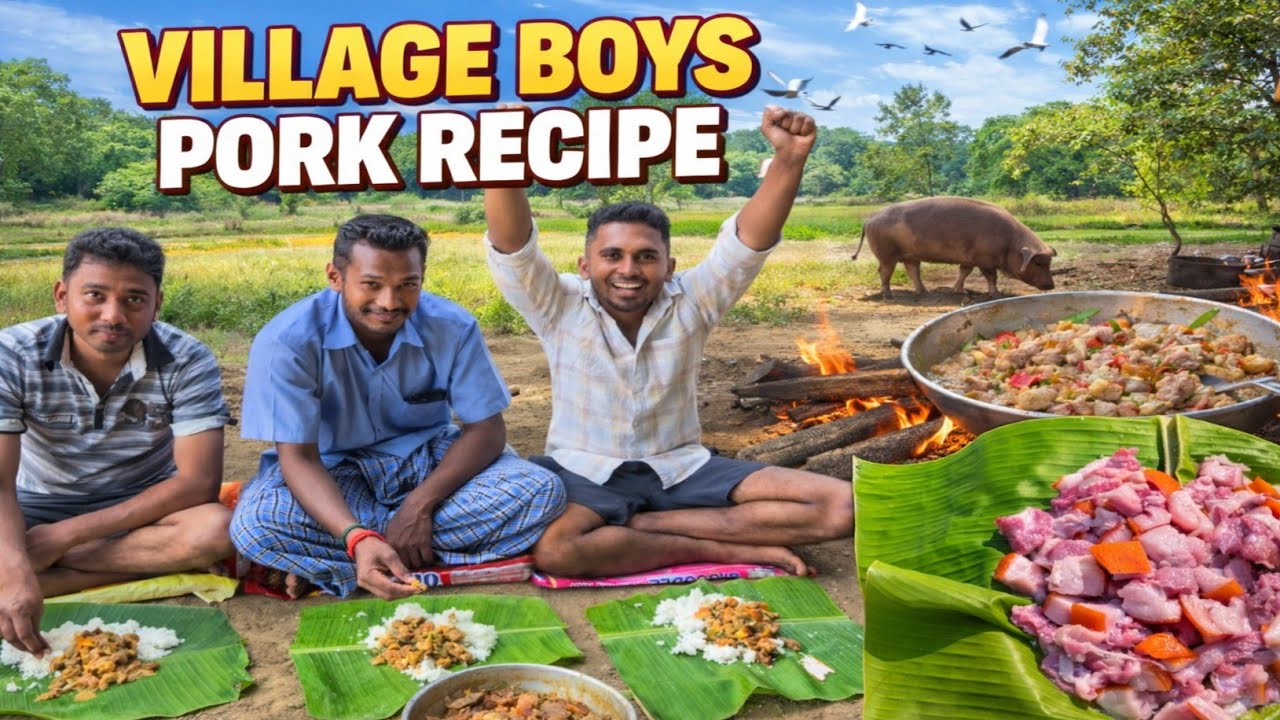 🤩🔥மோகன் மாமா உடன் பன்றி கறி💢 வறுவல் | Village Style Pork Cooking🐖🍖 | K7