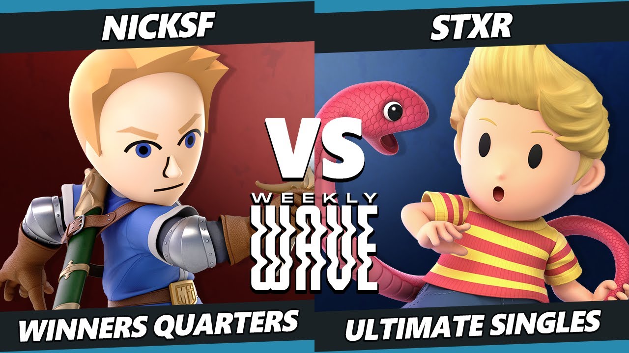 Weekly Wave 24 Winners Quarters - NickSF (Mii Swordfighter) Vs Stxr (Lucas) SSBU Ultimate Tournament