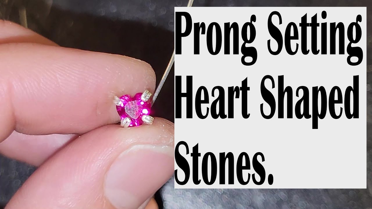 Wire Wrapping Tutorial, Prong Setting, Heart Shaped Stones, Ruby. Craft, DIY Wire Jewelry