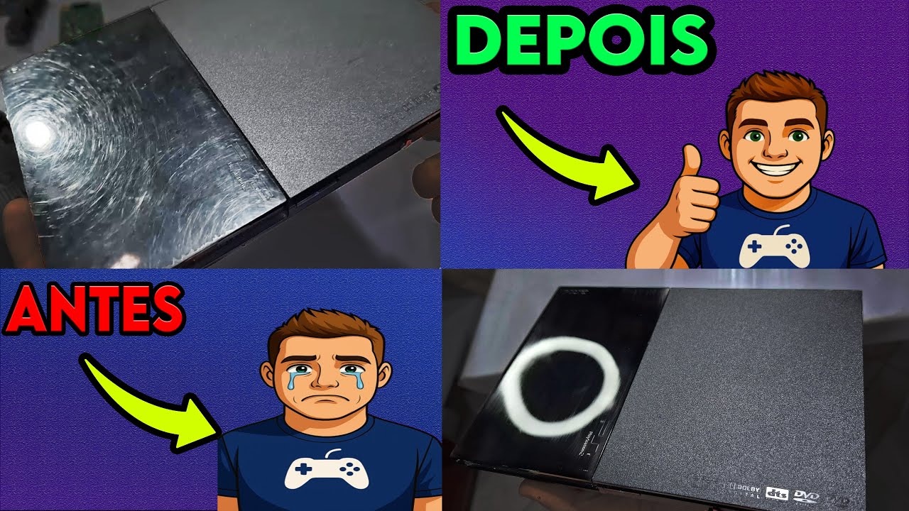 Polindo o PlayStation 2: Restauração do Black Piano (Antes e Depois)