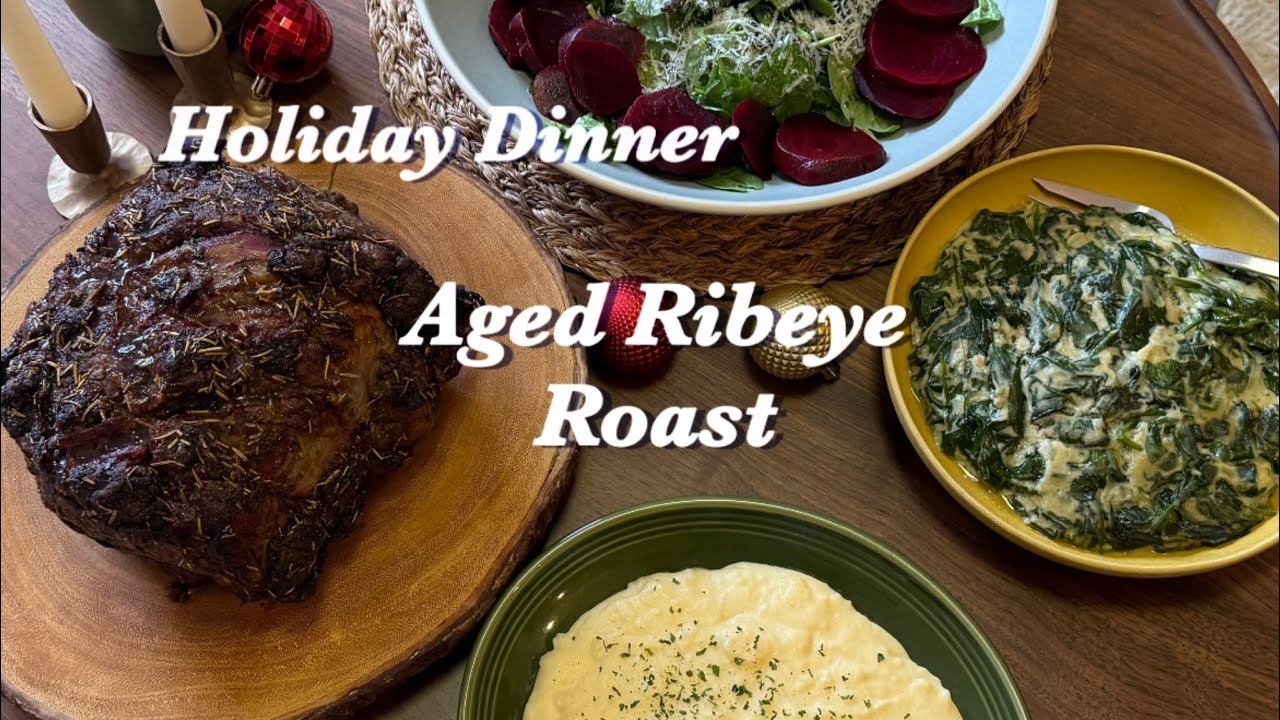 Aged Ribeye Roast #holidaydinner #ribeyesteak #cooking
