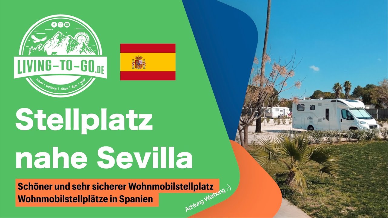 Wohnmobilstellplatz nahe Sevilla. Stellplatz mit vielen Serviceleistungen und Busanbindung zu Stadt