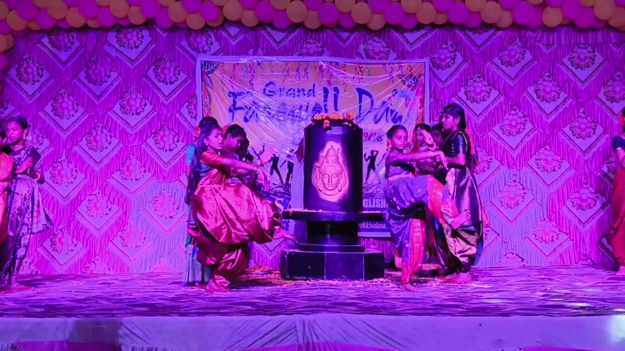 ###devote lord siva dance performance 7th class girls dance performance###sri aairam school farew###