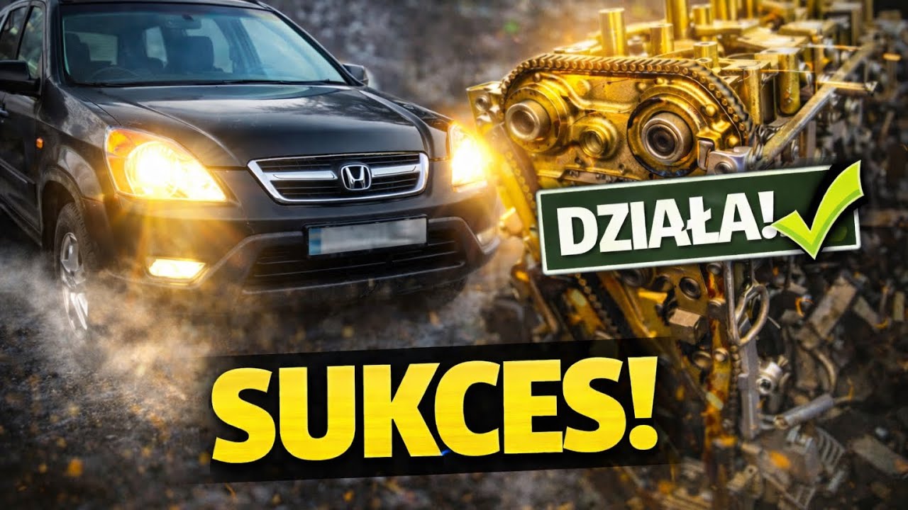 Wymiana silnika w Honda CR-V część 2, odpaliła ale nie koparka.