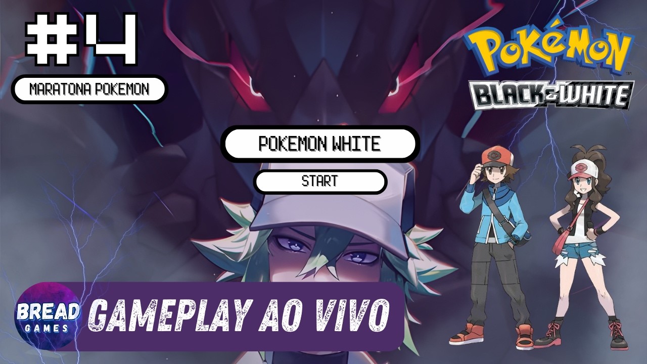 [HORIZONTAL] ZERANDO TODOS OS POKEMONS: POKEMON WHITE (DS) #4 | MARATONA POKEMON #live #pokemon