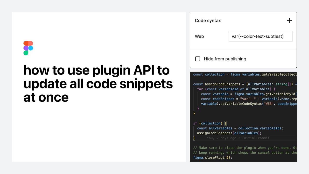 How to instantly add code syntax to variables / Figma