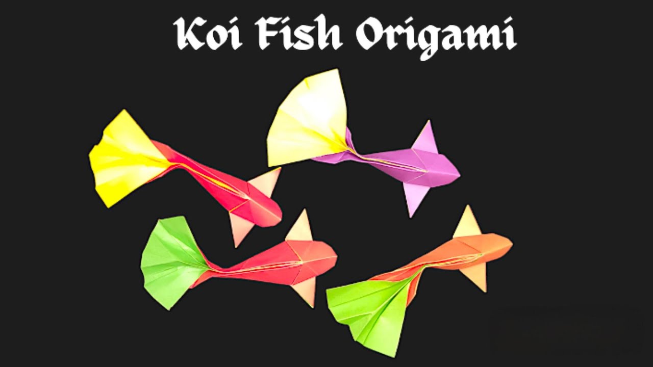 How To Fold Origami Koi Fish. Easy Simple Origami Step By Step Tutorial