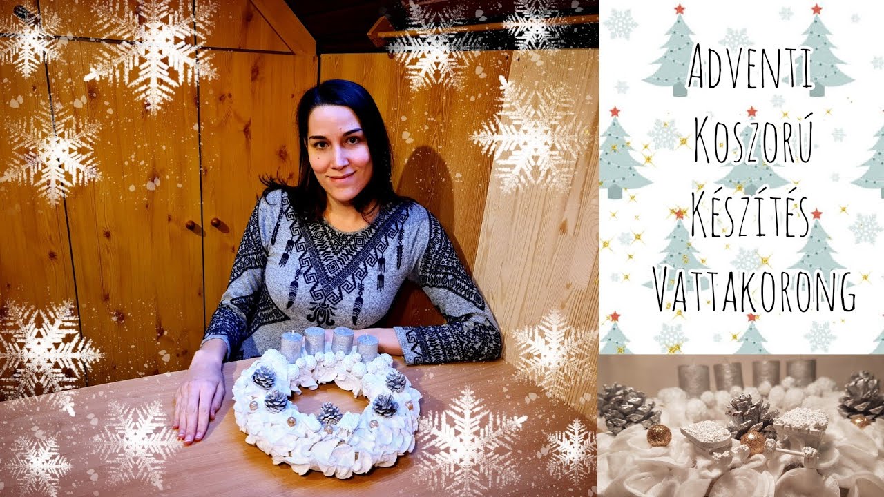Adventi koszorú készítés vattakorongból, hópasztával|🎄 Karácsonyi dekoráció 🎄| Kreatív Sarok