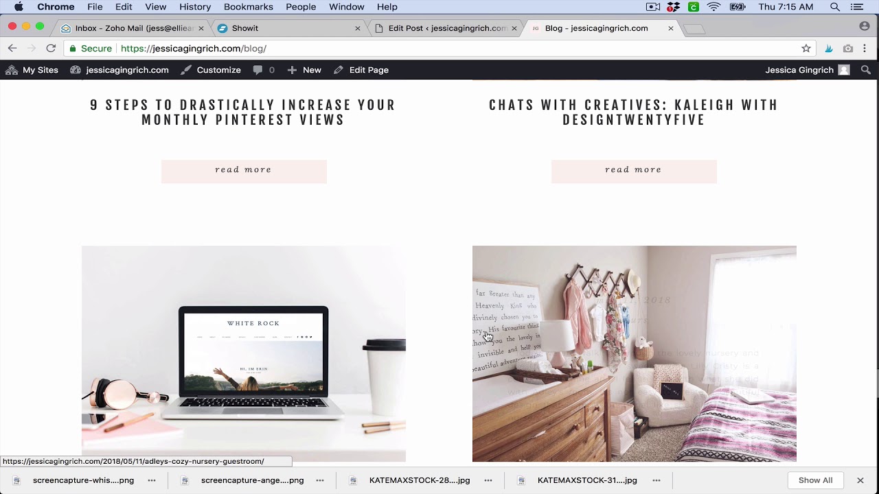 Basics to Blogging on Showit